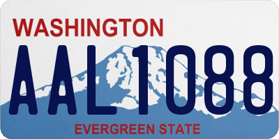 WA license plate AAL1088