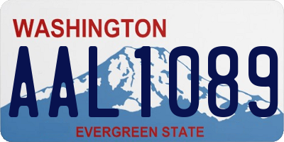 WA license plate AAL1089