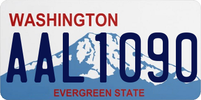 WA license plate AAL1090