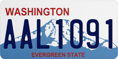 WA license plate AAL1091