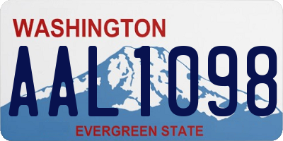 WA license plate AAL1098