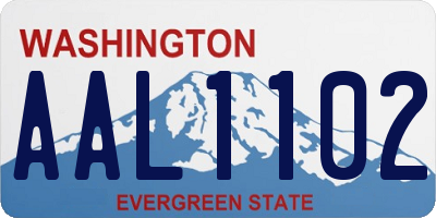 WA license plate AAL1102