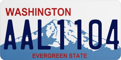 WA license plate AAL1104