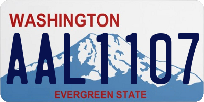 WA license plate AAL1107