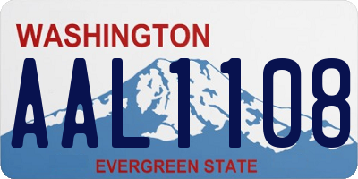 WA license plate AAL1108