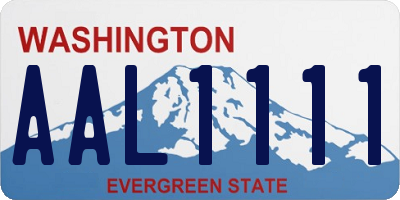 WA license plate AAL1111