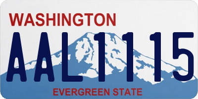 WA license plate AAL1115