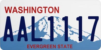 WA license plate AAL1117