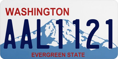 WA license plate AAL1121