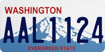 WA license plate AAL1124