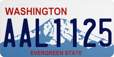 WA license plate AAL1125