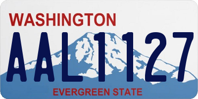 WA license plate AAL1127