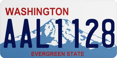 WA license plate AAL1128