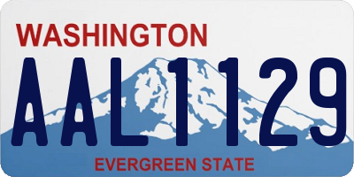 WA license plate AAL1129