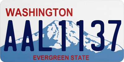 WA license plate AAL1137