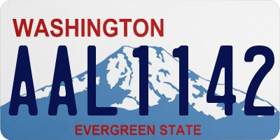 WA license plate AAL1142