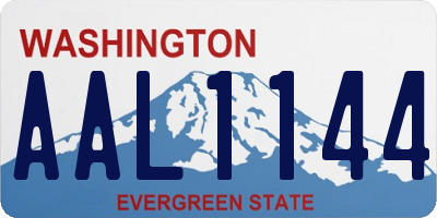 WA license plate AAL1144