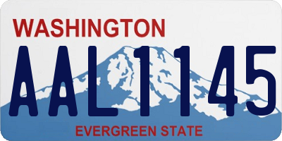 WA license plate AAL1145