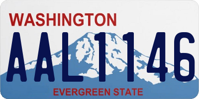 WA license plate AAL1146