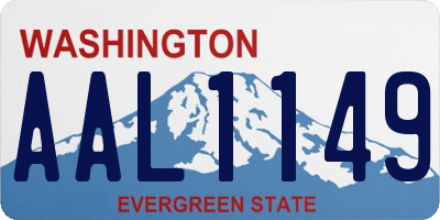 WA license plate AAL1149