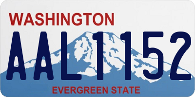 WA license plate AAL1152