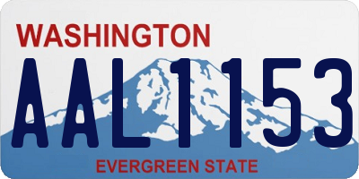 WA license plate AAL1153