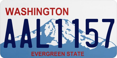 WA license plate AAL1157