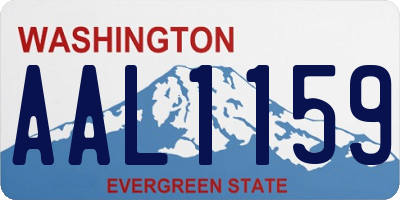 WA license plate AAL1159