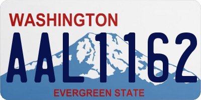 WA license plate AAL1162