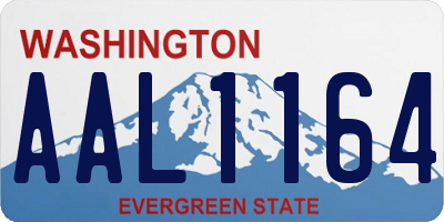 WA license plate AAL1164