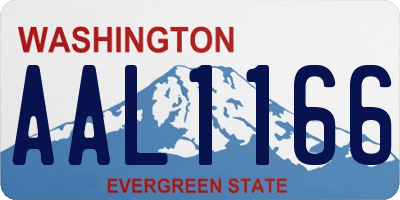 WA license plate AAL1166