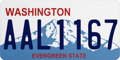 WA license plate AAL1167