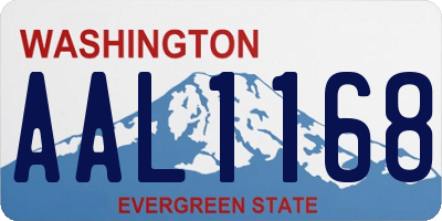 WA license plate AAL1168