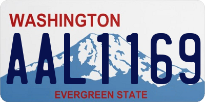 WA license plate AAL1169