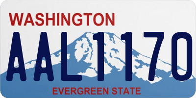 WA license plate AAL1170