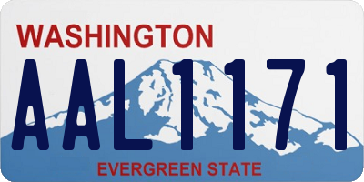 WA license plate AAL1171