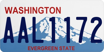 WA license plate AAL1172