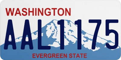 WA license plate AAL1175