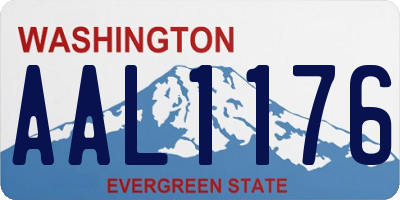 WA license plate AAL1176