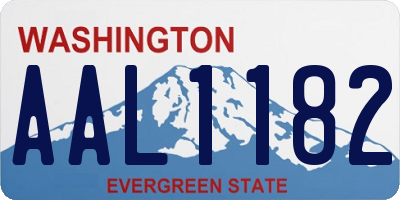 WA license plate AAL1182