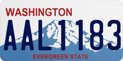 WA license plate AAL1183