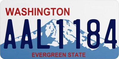 WA license plate AAL1184