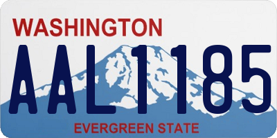 WA license plate AAL1185