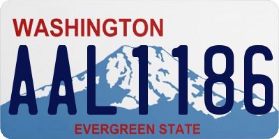 WA license plate AAL1186