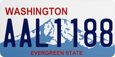 WA license plate AAL1188