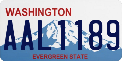 WA license plate AAL1189