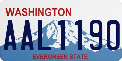 WA license plate AAL1190