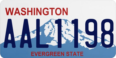 WA license plate AAL1198