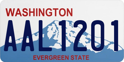 WA license plate AAL1201