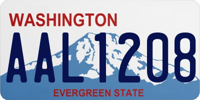 WA license plate AAL1208